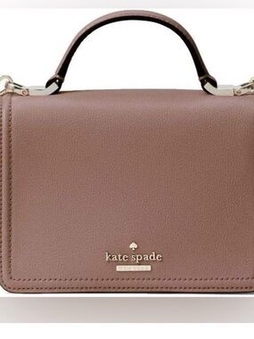 Kate Spade New York Taupe/Brown Top-Handle Leather Crossbody Bag NWOT